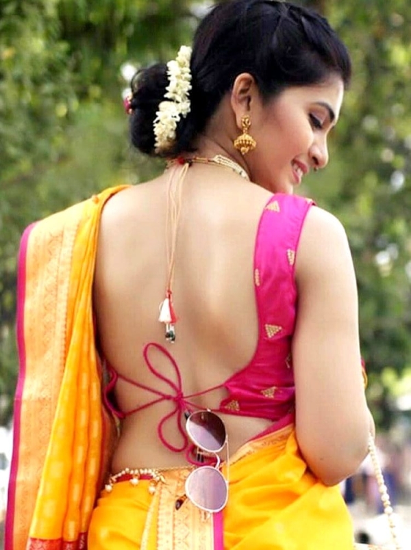 Flaunt Your Back With A Backless Blouse Design